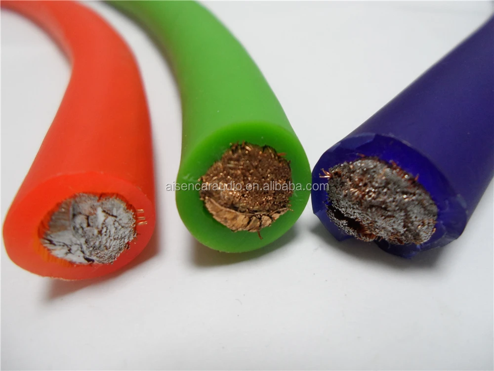 1/0 Ga Awg Car Audio Power Cable Flexible Pvc Power Wire For Car Audio