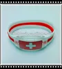 2014 Brazil World Cup colorful thin silicone bracelet with country name logo