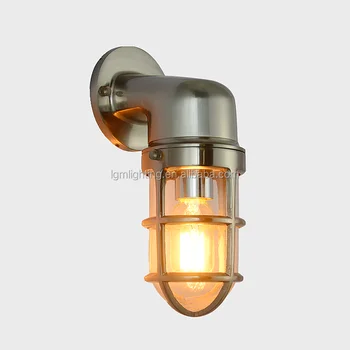Aluminum Nautica Wall Lamp Matt Nickel Retro Sconce For Aluminum Nautica Wall Lamp Matt Nickel Retro Sconce For Outdoor Marine Light
