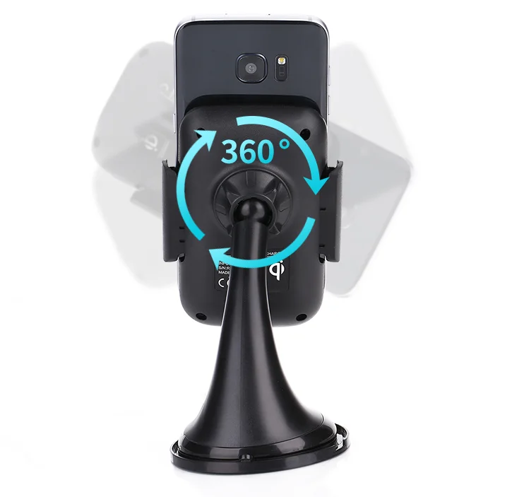 Multi-Funtion Qi Wireless Charger Phone Mount Holder Charging Car Charger For Samsung Galaxy Note8 S7 S8 Edge Plus Fast