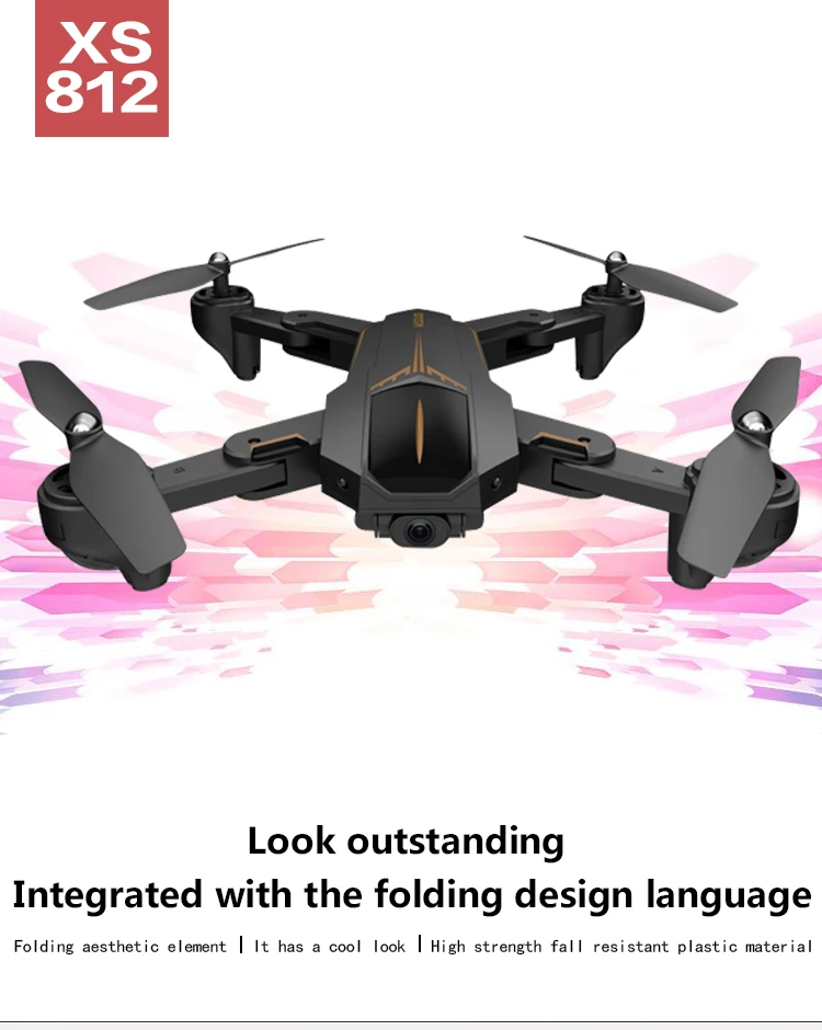 Free shipping VISUO XS812 GPS RC Drone with 5MP 1080P HD Camera 5G WIFI FPV Altitude Hold One Key Return RC Quadcopter VS XS809S