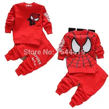 new 2015 spring autumn baby boys clothing sets spiderman children sport suit kids clothes tracksuits 2pcs cotton t shirt+pants
