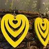 Summer Yellow Heart Earrings