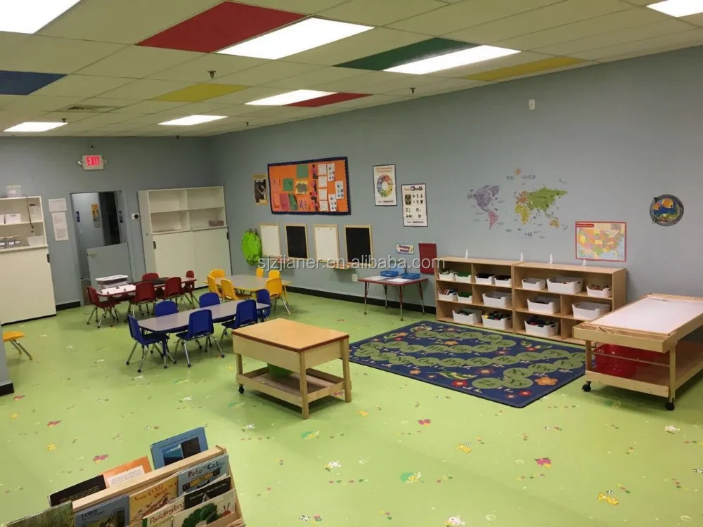 Children Room Colorful Design Vinyl Floor Mats Kindergarten Classroom