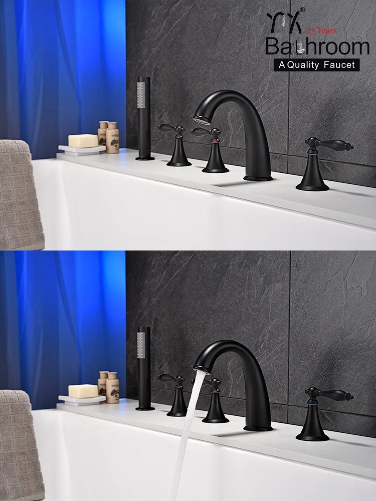 Bathroom Shower Parts Names 5 Holes Bath Faucet Matte ...