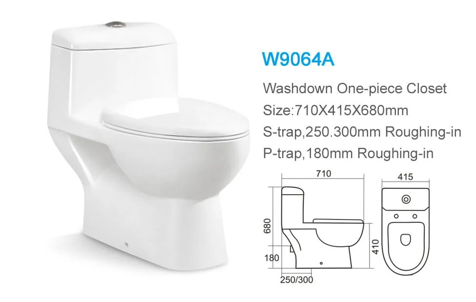 Buy Online China China One Piece Outlet To Wall Distance 100mm Toilet