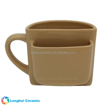 12oz Creative Side Biscuit Pocket Cookie Holder Pouch Ceramic Coffee ... 12oz Creative Side Biscuit Pocket Cookie Holder Pouch Ceramic Coffee ...