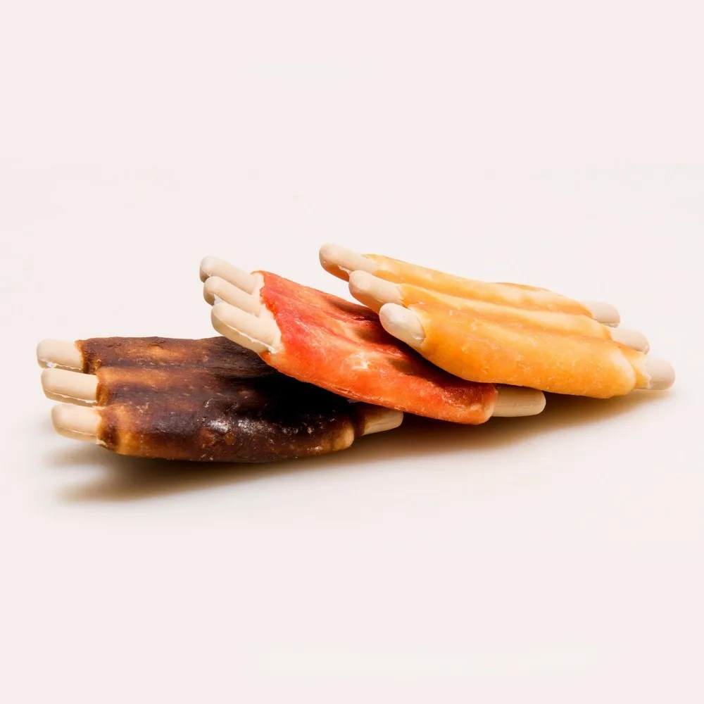 Safe Dog Dental Chew Non Rawhide 3 Rows Ribs With Chicken Dog Treats