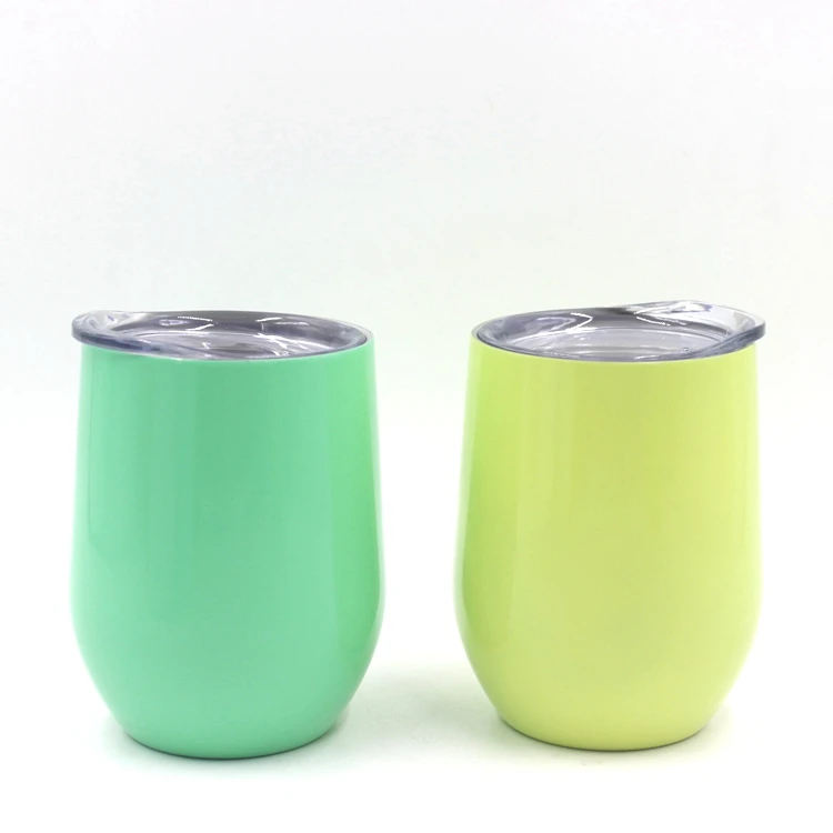 Best Selling Products 12oz Stemless Insulated Double Wall Colored Wine Glass,Stainless Steel