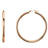 Summer Trending Indian 14k Gold Plated Stainless Steel 3MM Thickness Large Big Hinged Hoop Earrings