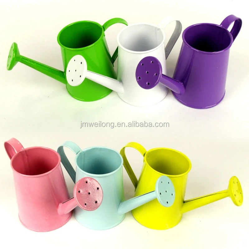 Colorful Mini Garden Metal Watering Can Pot Kids Small Product On