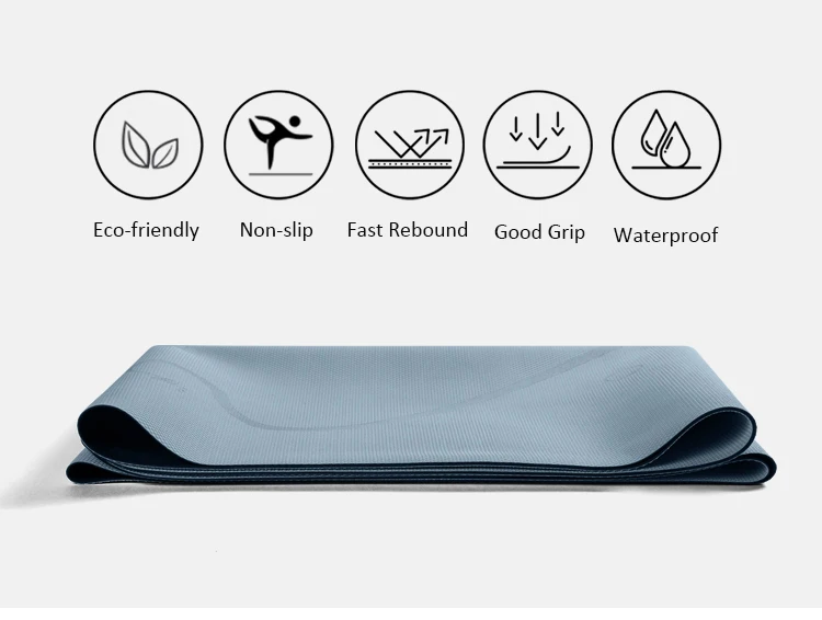 Gym Eco Natural Tree FItness Rubber Ultra Thin Foldable Travel Yoga Mat