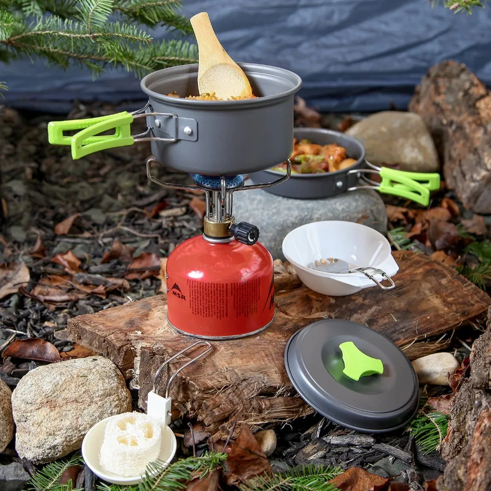 Какой набор посуды необходим для приготовления пищи. Посуда для кемпинга Kovea. Набор посуды " Camping Sets Pot" al-500. Кухонная утварь в походе. Туристические наборы для похода.