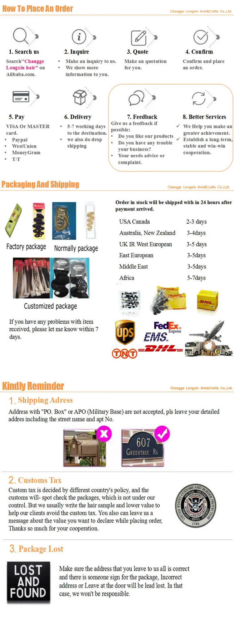 Packaging and Shipping 