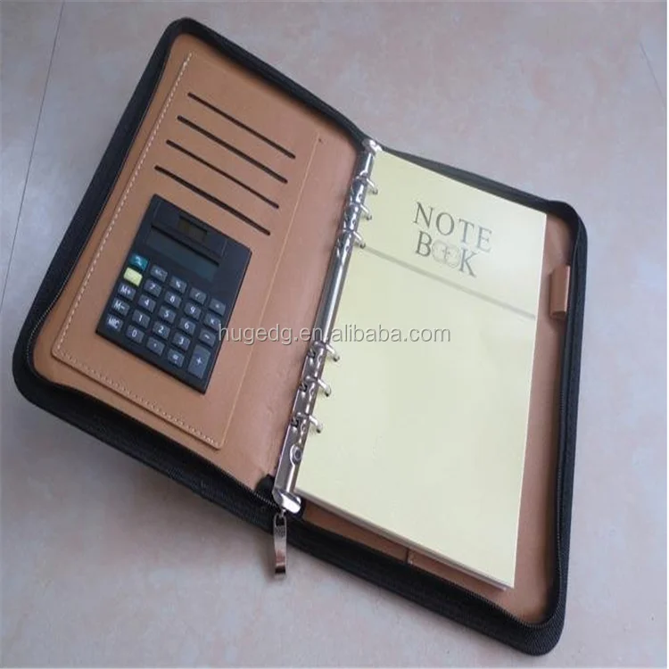 Imitation Leather Drawer Organizer Diary Agenda With Calculator
