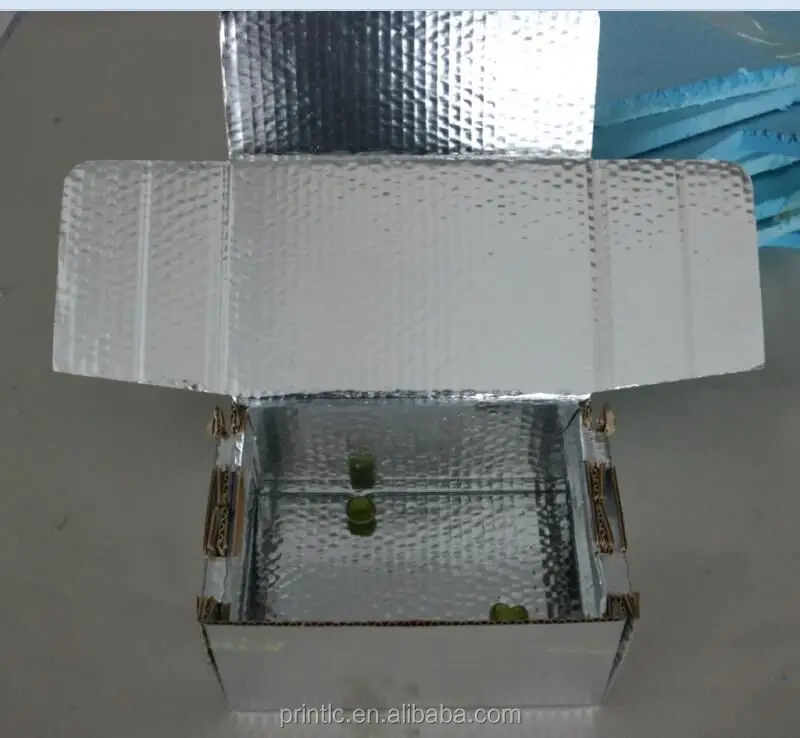 Recyclable Aluminum Foil Lined Corrugated Insulated Shipping Paper Box