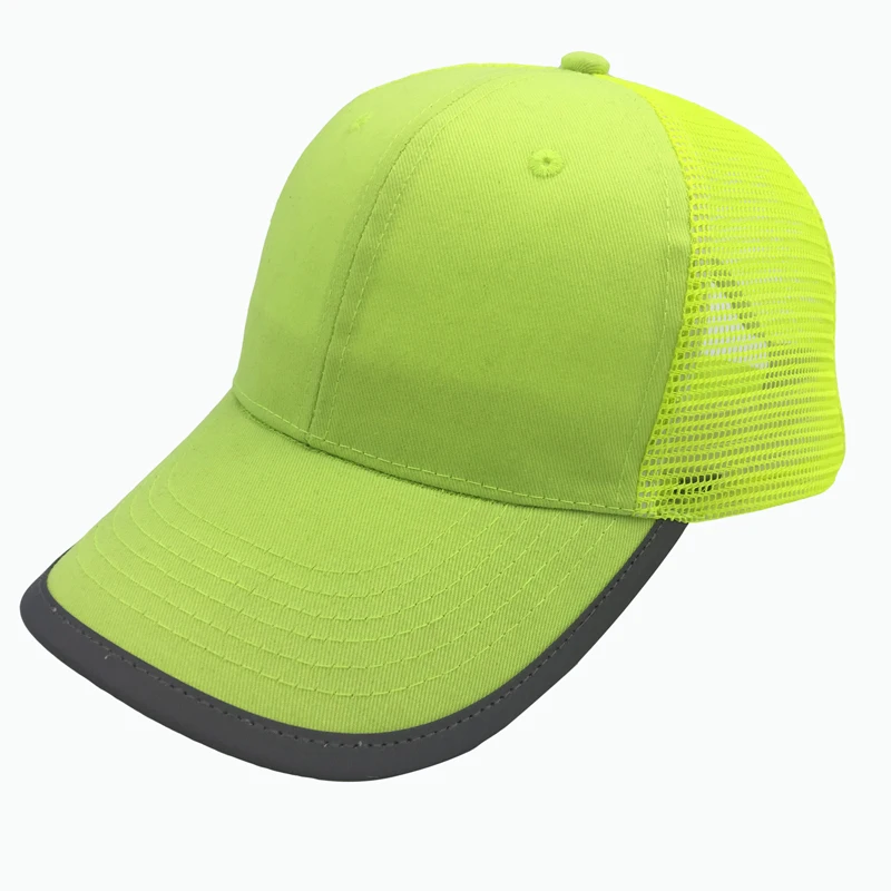 sports custom logo racing cycling Green mesh trucker peaked caps