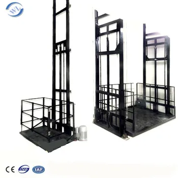 indoor guide outdoor rail larger cargo lift