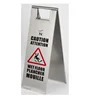 public shopping mall cafe hotel sign board caution wet floor stainless steel sign stand indicator