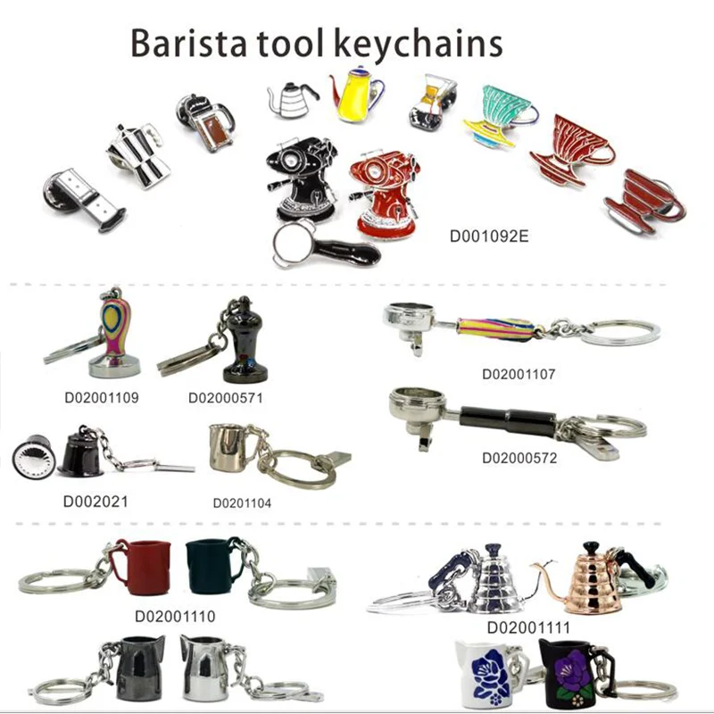 Espresso Accessories Coffee Keychains Mini Coffee Milk Cup Tamper