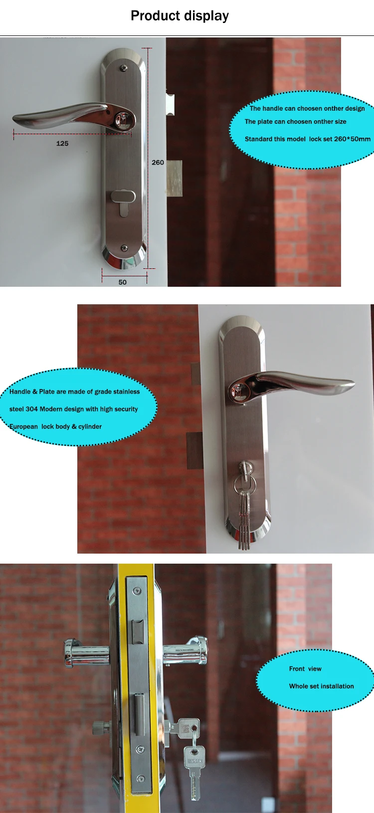 Supply All Kinds Of Door Lock Types,Toilet Door Lock Key,Stainless