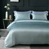 Fashion Luxury Silk Satin Bedding Pure Mulberry Silk Duvet Cover Set 5 Star Hotel Bed Sheet Set