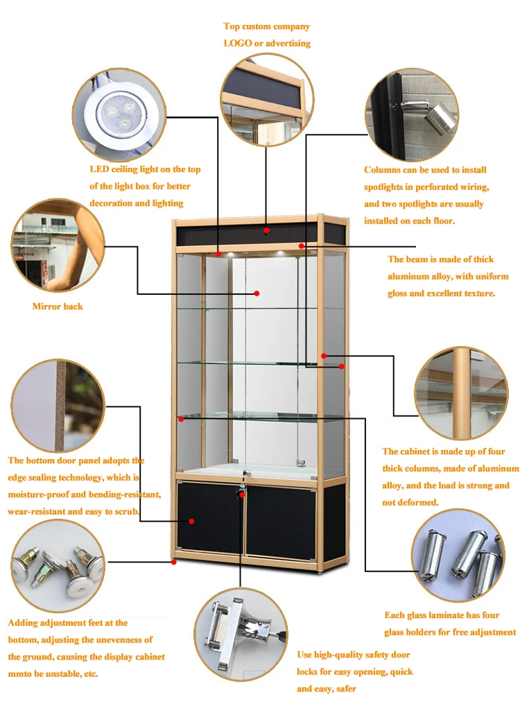 Mirror Back Glass Jewelry Display Buy Glass Display Showcase