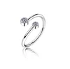 Hot Sale Korean Titanium Steel Open Style Bezel Setting Rings Stainless Steel Zircon Couple Rings Accessories jewelry