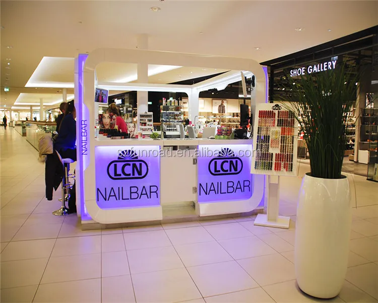 Customized hot sale used nail salon furniture in mall