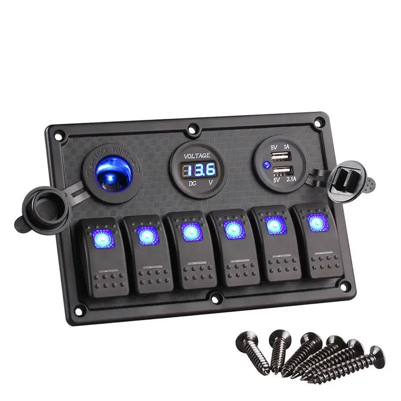 Waterproof Marine Dc 12v 24v 8 Gang Led Light Eight-bit Touch Screen