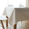 High quality 100% polyester dinner solid white tablecloth 58*84" seats 6 to 8 people