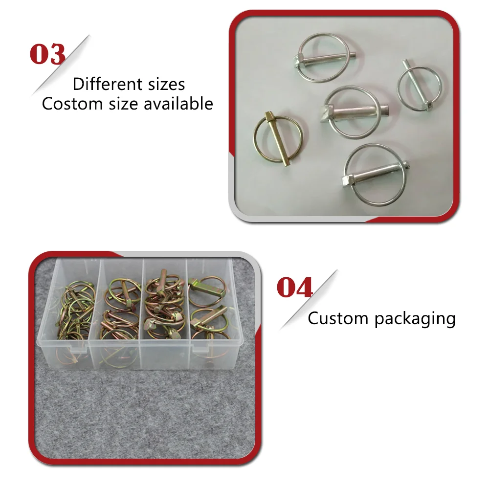 BT-365 Colourful Zinc Plated Hitch Linch Spring Pins Made in China Locking Lynch Pins