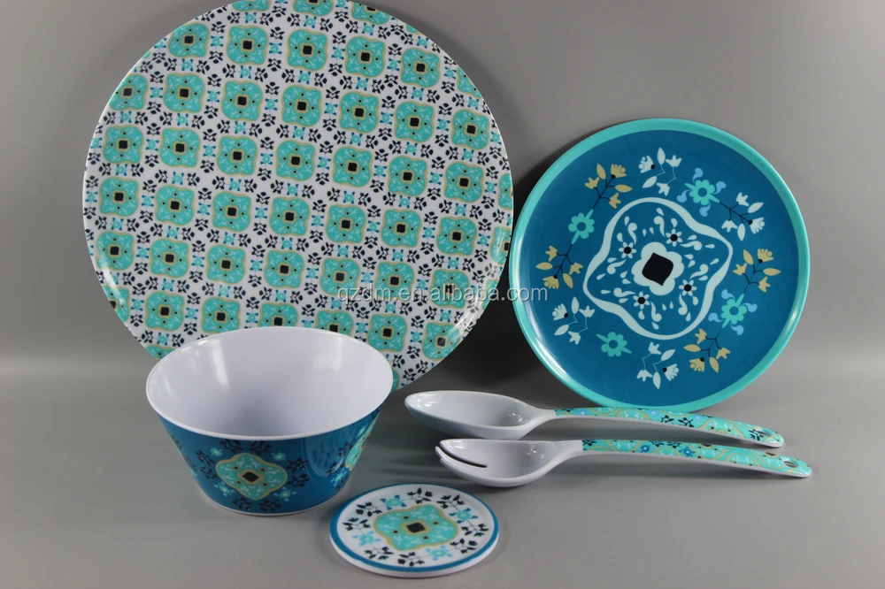 2015 Spring Print Melamine Dinner Set
