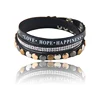 YWMT Fashion jewelry letters rivet love hope woman leather wraps bracelet For Women