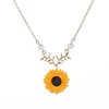 Zooying Sunflower pendant summer pearl necklace