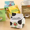 Simple Sticky Notes with Cute Milk Boxes Creative Cartoon Memo Pad Self-Stick Blank Reminder Page Flags Tab sticky note case