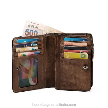 De Cartera Alta Piel Calidad Hombre Con Muchos Vaca Ranuras Cuero SvfqSwZ
