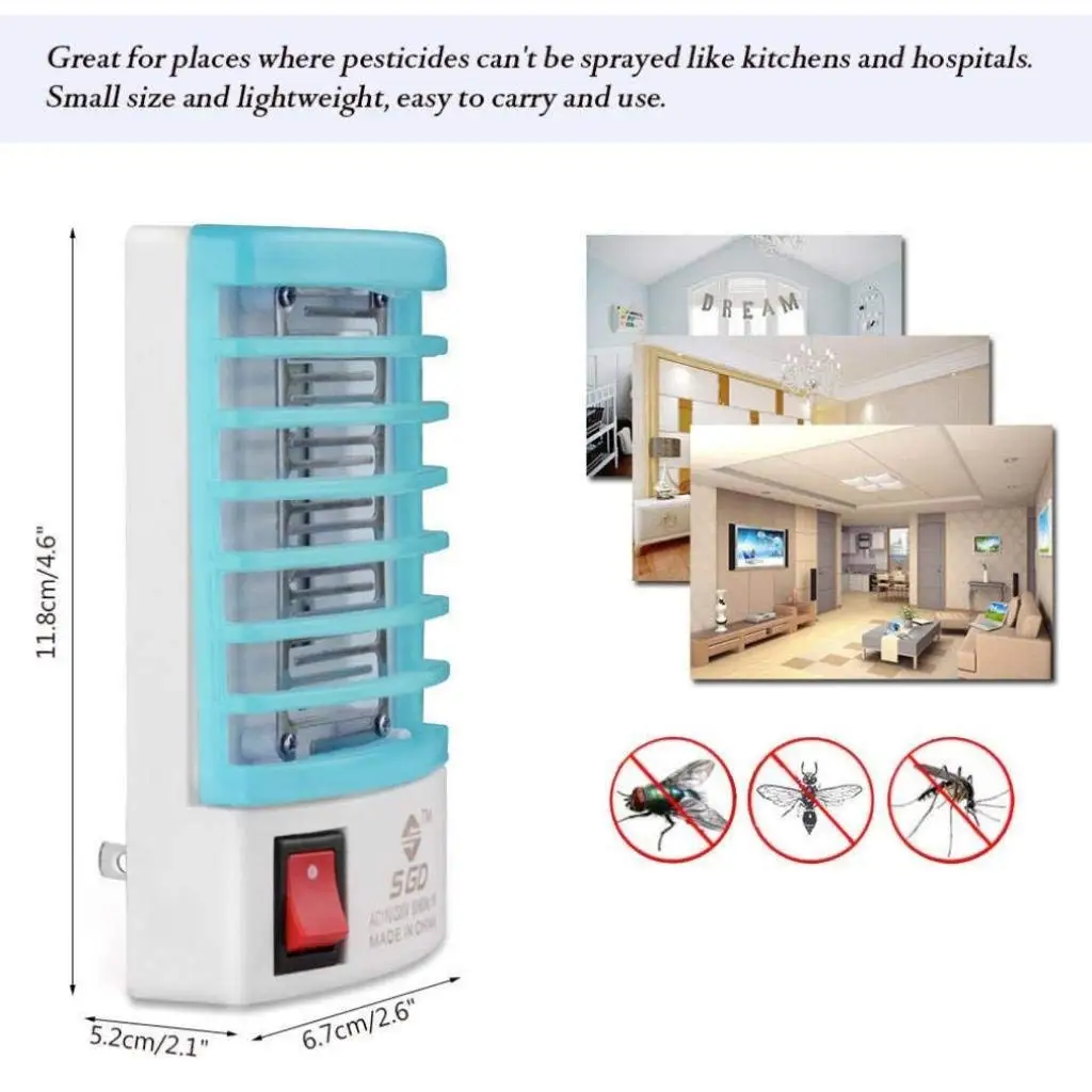 Buy Rumas US Plug 110V Socket Mosquito Killer Lamp, Square ...