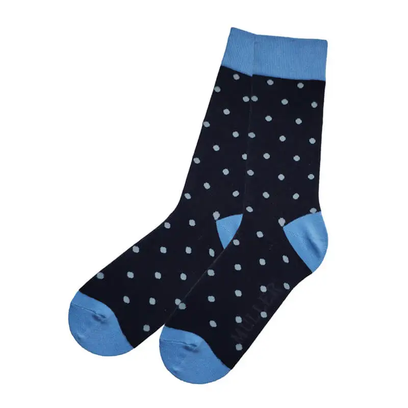 Funky Lightweight Men's Bamboo Dress Socks With Polka Dots - Buy Men's ...