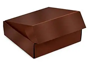 Decorative Shipping Boxes - Chocolate Gourmet Shipping Boxes 12x9x3" Auto Lock Boxes - (6 Per Pack) - WRAPS - 53CH