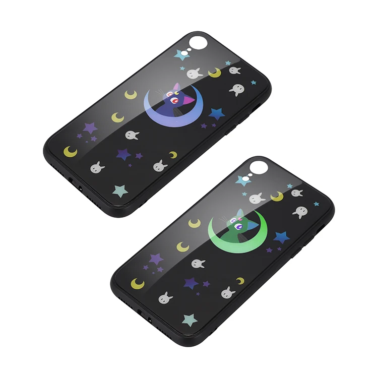 2019 new Unique Design led lighting Illuminated mobile phone tempered glass mobile phone case for iphone xs xs xsmax Iphone X mo