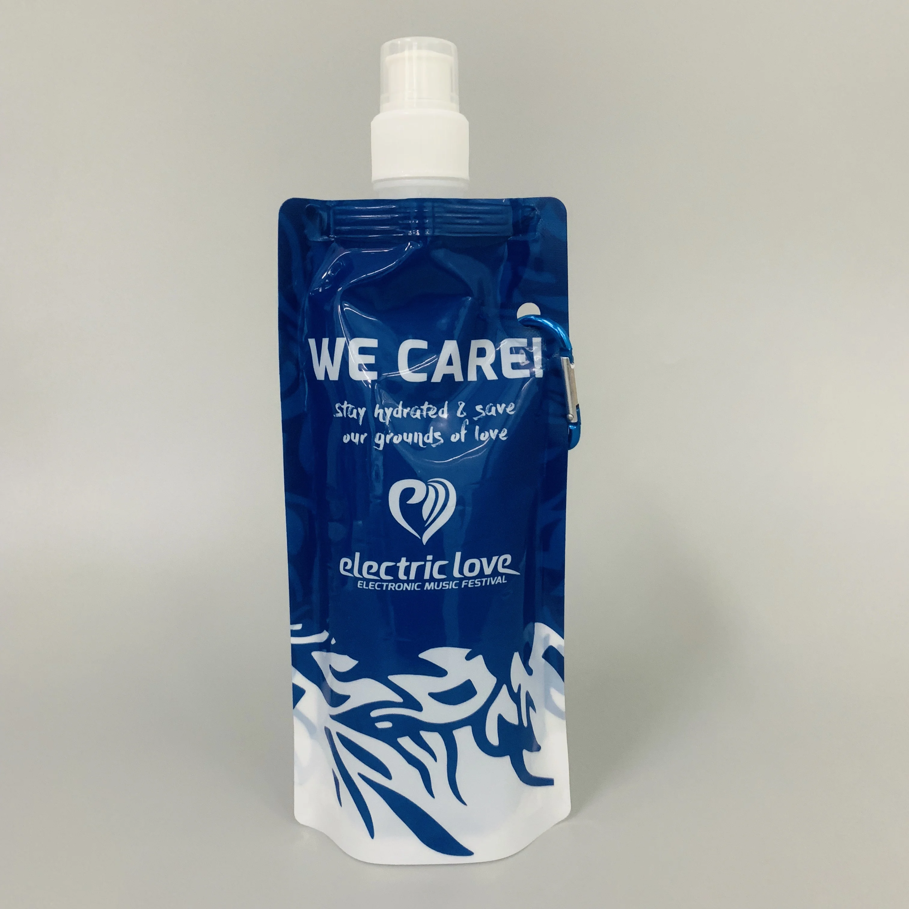clear folding sports water bottle