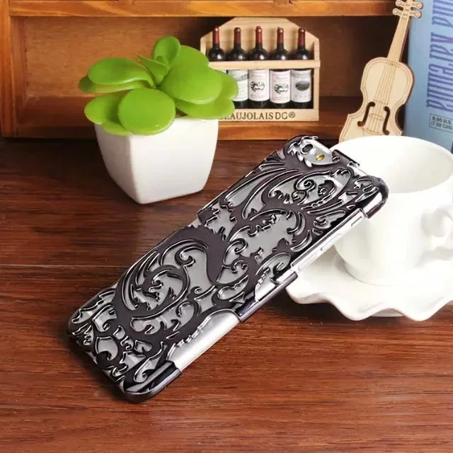 New coming mix color Elegant Hollow Out Mental Hard Case For iphone 6 plus