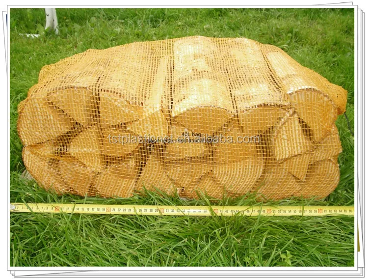 Net Woven Sacks Vegetables Logs Kindling Wood Log Mesh Bag 3 Sizes 5-30kg MAROON 