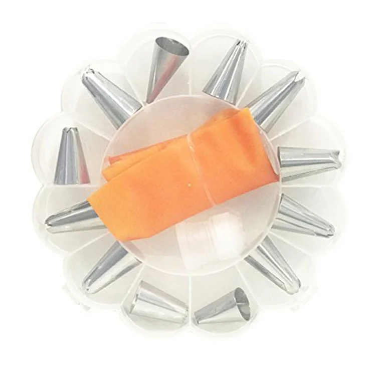 New 1pcs/set Kitchen Accessories Icing Piping Cream Pastry Bag Box +14