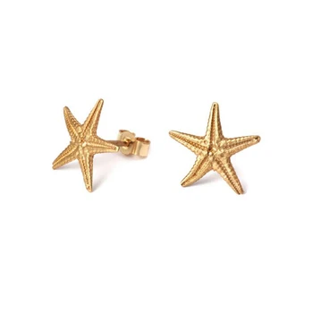 2017 Simple Gold Starfish Stud Earrings Designs For Women 2017 Simple Gold Starfish Stud Earrings Designs For Women