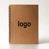 custom A5 colored kraft spiral notebook weekly planner various style with wire binding