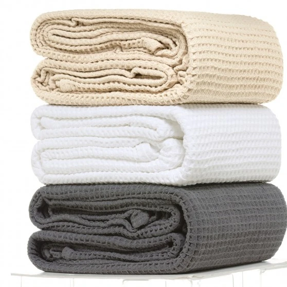 High Quality 100cotton Hospital Thermal Cellular Blanket Waffle
