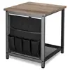 Vintage End Table, 2-Tier Table Side Table with Storage Bags for Living Room