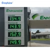 Waterproof green colour price sign forgasstation LEDgasprice display /board/screen